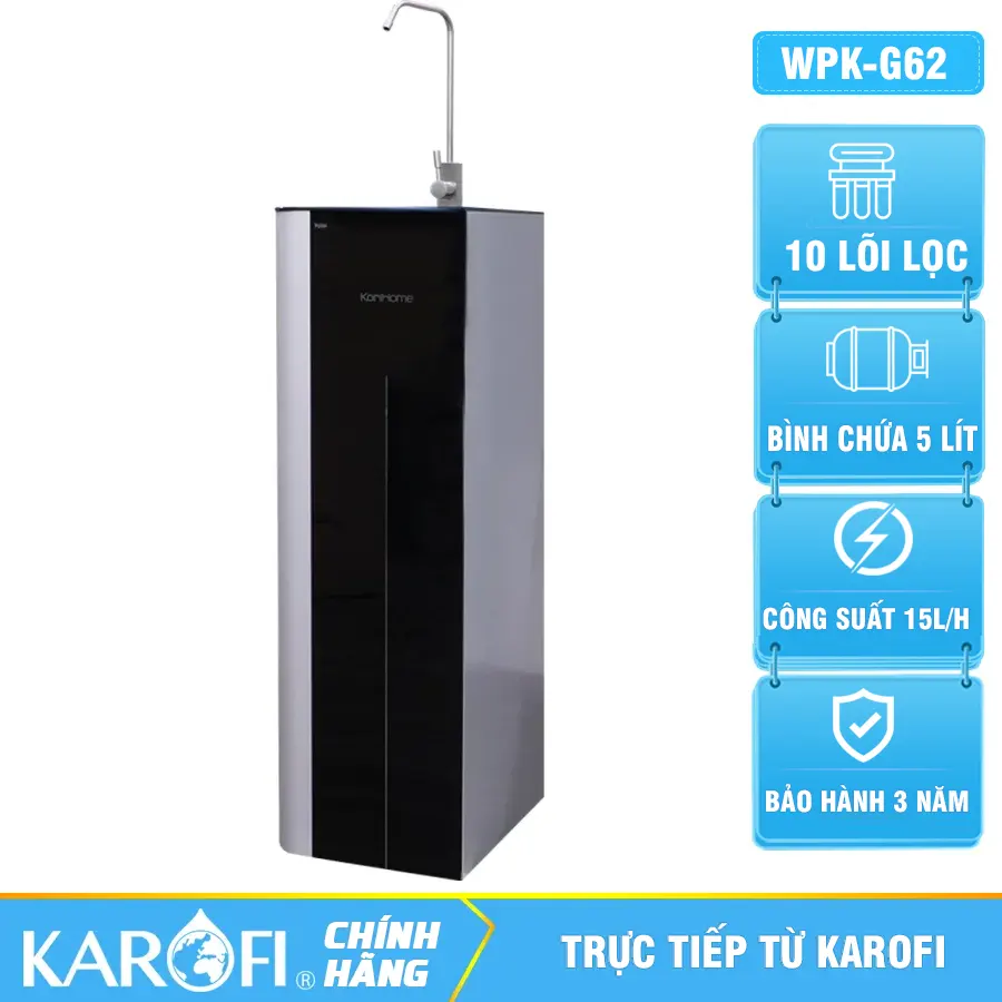 Máy lọc nước Korihome WPK-G62 - 10 lõi lọc